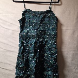 Amazon Essentials Green Smocked Dress